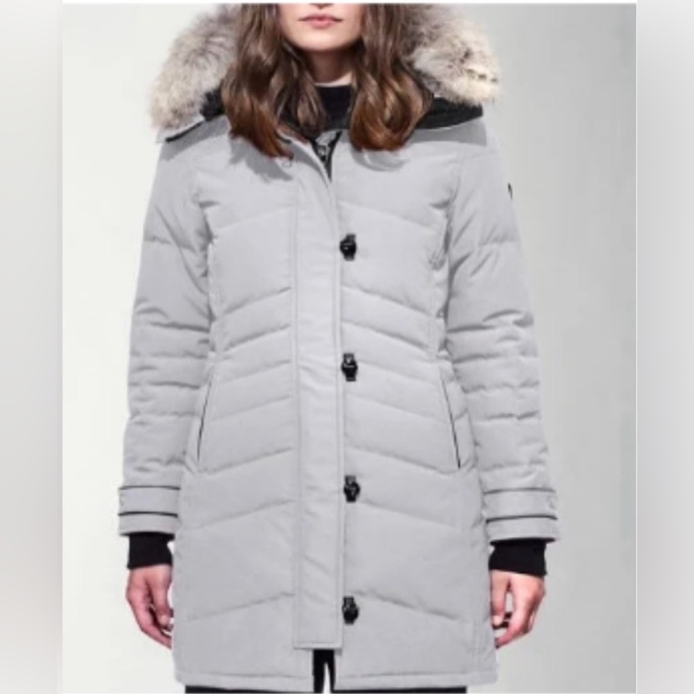 Canada Goose Lorette Parka Black Label - Silverbirch Medium EUC